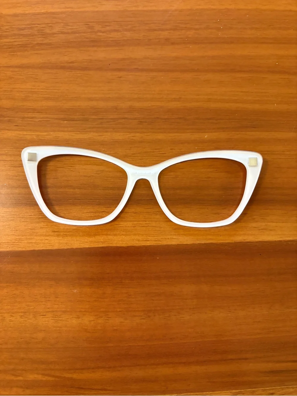 Woodgrain to peach gradient Pair Eyewear glasses topper for the Wanda frame